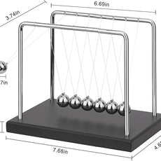 QLKUNLA Newtons Cradle Balance Balls Science Physics Gadget Desktop Decoration Kinetic Motion Toy for Home and Office(7 Beads) (7 Beads)