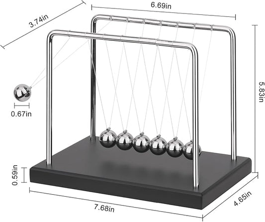 QLKUNLA Newtons Cradle Balance Balls Science Physics Gadget Desktop Decoration Kinetic Motion Toy for Home and Office(7 Beads) (7 Beads)