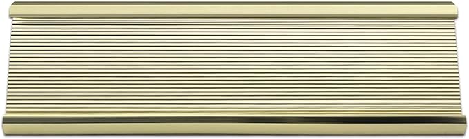 10 Pack 2" x 8" Aluminum Desk Name Plate Holder, Office Name Plate Holder for Desks, Desk Sign Holder for Office Conference, Meeting Room or Other Business Event (Gold)