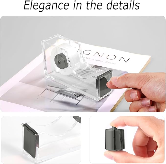 Desk Organizers and Accessories Set with 360-Degree Rotating Pen Holder, Acrylic Stapler, Tape Holder, Staple Remover, Binder/Paper Clips Kit, Scissor and 1 Box of Staples