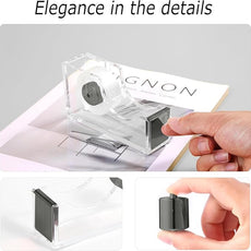 Desk Organizers and Accessories Set with 360-Degree Rotating Pen Holder, Acrylic Stapler, Tape Holder, Staple Remover, Binder/Paper Clips Kit, Scissor and 1 Box of Staples