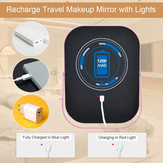 Lighted Vanity Mirror, Rechargeable Travel Makeup Mirror with Lights, 8''x6'' Desk Mirror with Lights,Make up Mirror with Lighting for Makeup Desk ＆ Dressing Room