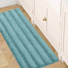 H.VERSAILTEX Bath Rugs for Bathroom Non Slip Bath Mats Extra Thick Chenille Striped Bath Rug Runners 47