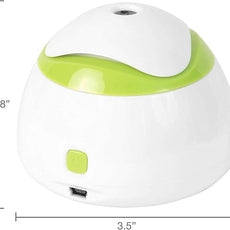 HealthSmart Travel Mate Personal Ultrasonic Small Personal Cool Air Mist USB Compact Travel Humidifier, Relief for Dry Skin, Compact and Personal, Quiet, Filter Free, FSA Eligible Humidifier, White