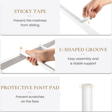 SHA CERLIN 14 Inches Twin Size Metal Platform Bed Frame/Vintage Iron-Art Headboard and Footboard/Mattress Foundation for Storage/No Box Spring Needed/Noise-Free/Easy Assembly/White