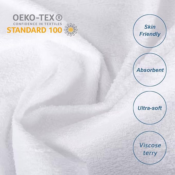 Twin XL Mattress Protector Cover Cooling,Extra Long Twin Waterproof Viscose Terry Mattress Protector for College Dorm Room Essentials,Soft and Noiseless,Deep Pocket Fits Up to 14 Inch,2 Pack