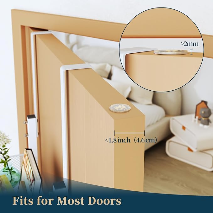 Consumest Over The Door Hooks Organizer - 4 Tier Door Coat Rack with 3 Baskets and 12 Hooks, Stainless Steel Towel Hanger for Bedroom, Bathroom, Living Room, White