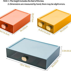2PACK Stackable Storage Drawers for Desk 6.5