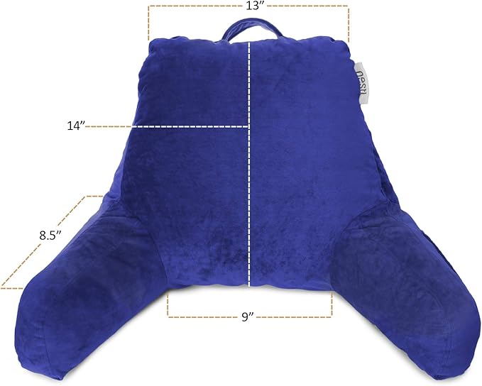 Nestl Reading Pillow for Kids & Teens with Shredded Memory Foam, Backrest Pillows for Reading, Watching, and Gaming, Use on The Couch, Bed, or Floor, Adjustable Support with Washable Cover Royal Blue