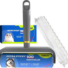 COBETE Large Surface Lint Rollers for Pet Hair Extra Sticky, 100 Sheets Mega Value Set, Dog and Cat Lint Remover for Clothes, Couch, Furniture,Pick Pet Hair Up