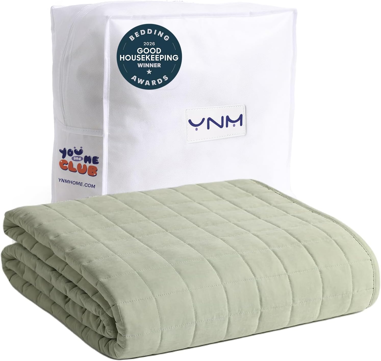 YnM 15lbs Weighted Blanket for Adults, Heavy Bed Throw Blanket with Cooling Glass Beads for All Season Use, Ideal for ~140lbs (48x72 Inches, Twin/Full, Dark Grey)