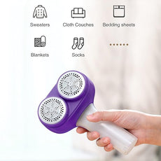VASSON Fabric Shaver, Electric Lint Remover, Rechargeable Lint Shaver, Sweater Shavers to Remove Pilling, Large Fuzz Remover for Clothes Couch Furniture (Purple)