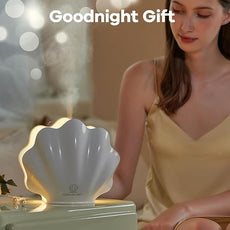 Essential Oil Diffuser 260ML, Shell Aroma Diffuser with Remote Control, 7 Colors LED Night Light for Bedroom Home Relaxation