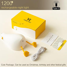 Existential Crisis Duck Lamp - Cute Rechargeable Squishy Kids Night Light, Lying Flat Ducky Lay Lamps, White Elephant Gifts, Fun Weird Home Gift, Nursery College Dorm Decor, Safe Silicone