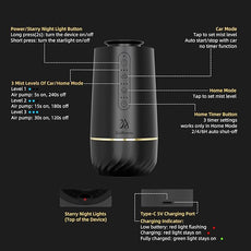 Waterless Oil Diffuser, Portable Car Diffusers for Essential Oils, Wireless Diffusers with 3 Mist Levels & Timer, ABS Material, Starry Night Light for Car Home Office, Includes 3 Scent Oils
