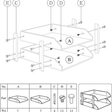 Leather Desk Letter Tray,Office Supplies Paper Organizer for Mail Paper Files Magazines Jewelry Cosmetics,Fashion Letter Holder& 2-Tier Multipurpos Stackable Office Desktop Storage Box,Grey