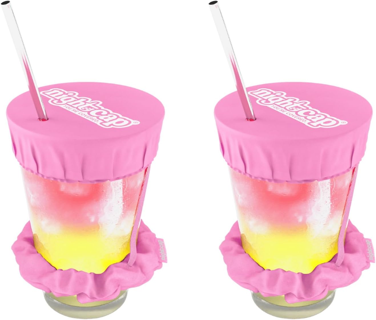 NightCap Drink Cover Scrunchie, Anti Spiking Drink Protector, Reusable Cup Cover for Bars, Festivals, Concerts, College Parties & Travel, Hidden Drink Safety Cover for Women, Shark Tank, Hair Tie
