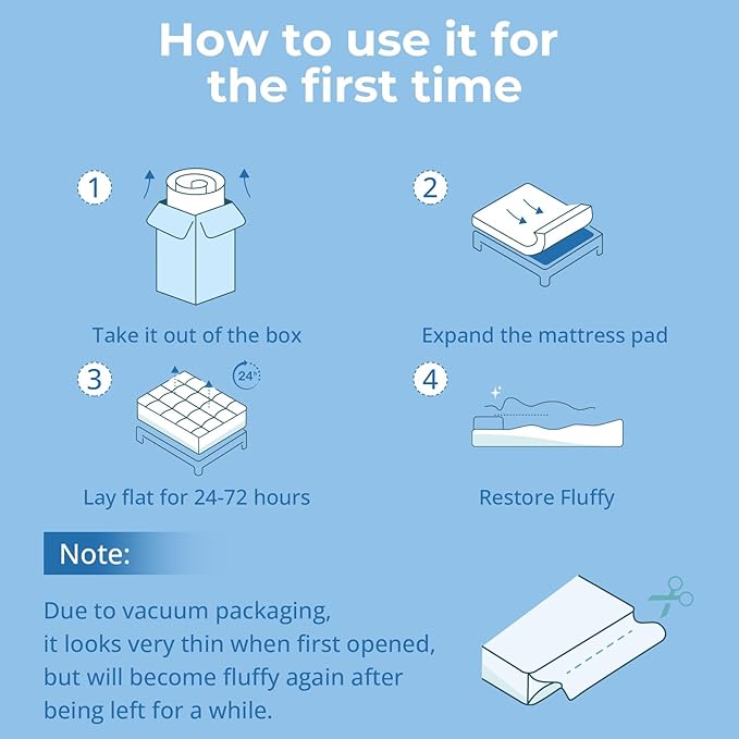 YUGYVOB Twin XL Mattress Topper - 800GSM Extra Thick Cooling & Breathable Mattress Pad with Deep Pocket 8"-21" & Soft Down Alternative Filling, Grey