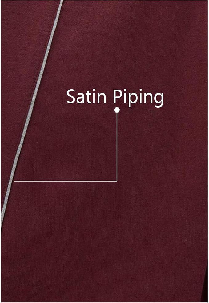 HOLOVE Men's Pure Cotton Bathrobe Lightweight Kimono and Hooded Spa Robes Soft Sleepwear