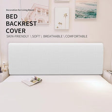Easy-Going Stretch Bed Headboard Slipcover, Small Square Jacquard Furniture Cover, Dustproof Protector Cover for Bedroom Decor (King,White)