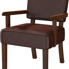 Accent Chair, PU Leather Living Room Chairs Oversized with Soft Seat and Armrests, Armchair for Bedroom, Dinning, Reading, Waiting Rooms (Leather Cherry)