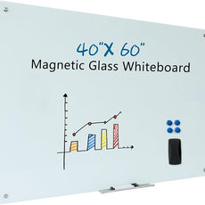 Magnetic Glass Dry Erase White Board Whiteboard Glass Writeboard 40