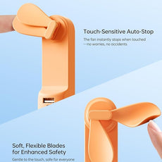 JISULIFE Handheld Mini Fan, 3 IN 1 USB Rechargeable Portable Fan [12-19 Working Hours] with Power Bank, Flashlight, Pocket Design for Travel/Summer/Concerts/Lash, Gifts for Women (Tropical Coral)