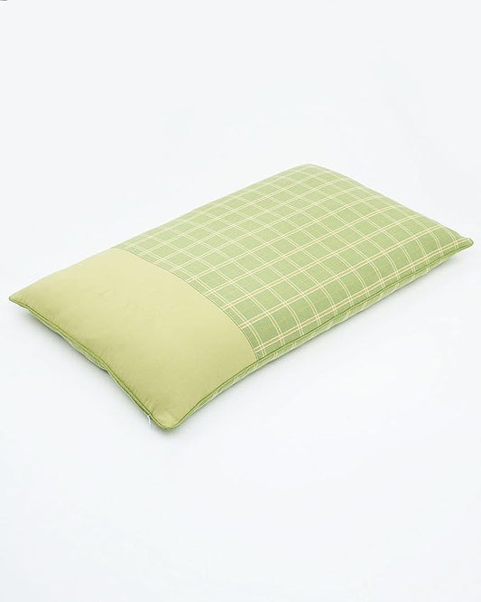 Adjustable Buckwheat Pillow, Buckwheat Neck Pillows for Sleeping, Neck and Shoulder Relief for Full Body Support with Removable Pillow Covers, 19x11 Inch, Green