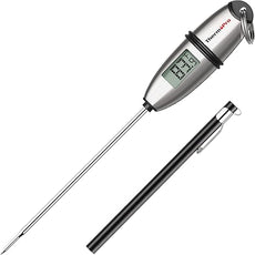 ThermoPro TP02S Digital Food Thermometer for Cooking Bread Baking Sourdough Liquids, Meat Thermometer Digital with Super Long Probe for Grill Kitchen BBQ Oil Milk Yogurt Candy Making Accessory