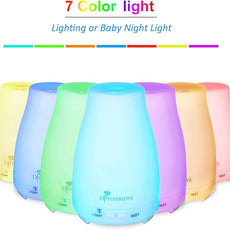 Diffuserlove Diffuser 2 Pack Essential Oil Diffuser 200ML Remote Control Ultrasonic Aromatherapy Diffuser Mist Humidifiers for Bedroom Office Yoga