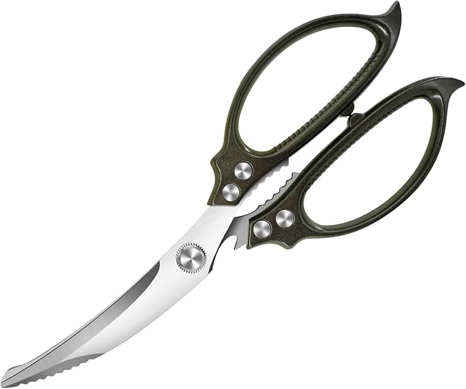 Heavy Duty Poultry Shears,Kitchen Shears,Food Scissors All Purpose for Meat Cutting,Chicken,Turkey,Fish,Dishwasher Safe Kitchen Scissors with Anti-Slip Handle