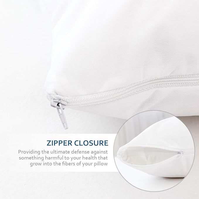Waterproof Pillow Protector Body Size 2 Pack, Body Pillow Cover with Zipper 21"x 55" Pillow Protector Pillow Covers Encasement Pillow Case White