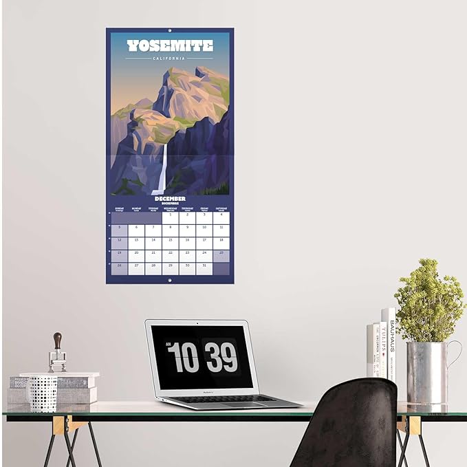 USA National Parks Wall Calendar 2026 12" x 12" FSC® Plastic Free - Starts Week On Sunday | Family Planner Art Calendar 2026
