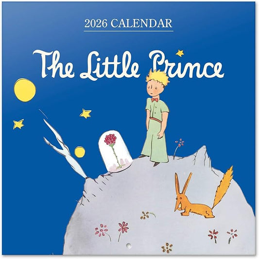 The Little Prince Wall Calendar 2026 12" x 12" FSC® Plastic Free - Starts Week On Sunday | Family Planner Calendar 2026