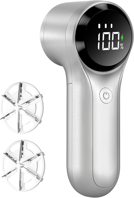 Fabric Shaver, Electric Lint Remover, Rechargeable Lint Shaver, Household Essentials for Clothes, Upholstery, Furniture, Sweater Defuzzer to Remove Pilling, Battery Operated, Birch