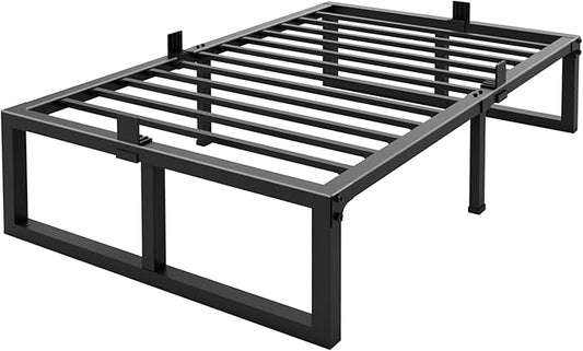 16 inch Twin XL Bed Frame,3500 lbs Heavy Duty Metal Platform,Steel Slats Support/No Box Spring Needed/Noise Free/Non-Slip/Easy Assembly