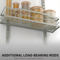 Moforoco Grey 9-Tier Over The Door Pantry Organizer, Pantry Organization and Storage, Black Hanging Basket Wall Spice Rack Seasoning Shelves