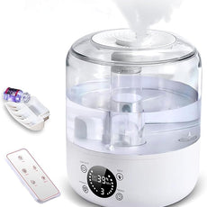 Humidifiers for Bedroom Baby, QWUE Top Fill 3L Humidifier Large Room, Easy to Fill & Clean, 28dB Quiet Cool Mist Air Humidifier for Plants, Home, Nursery, Allergy Relief, Auto Shut-off and BPA-Free