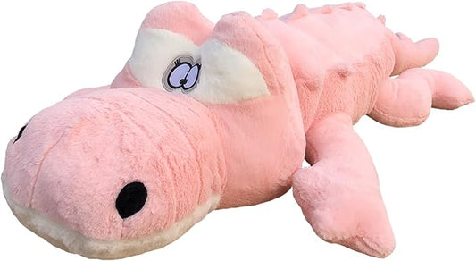 Hofun4U Alligator Plush Pillow, 61 inch Alligator Stuffed Animal, Home Decoration Christmas Valentine’s Birthday Gift for Boys Girls Adults Kids (Pink)