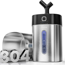 Feekaa Stainless Steel Humidifier Easy Clean, 1Gal/4L Cool Mist Humidifiers for Bedroom, Dishwasher Safe Humidifier Large Room, Humidifiers for Bedroom Baby Nursery Living Room Office, Black