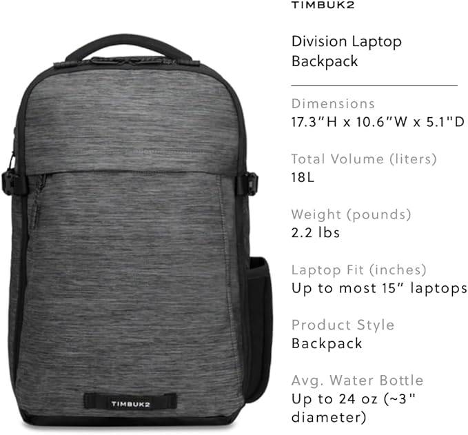 Timbuk2 Division Laptop Backpack Deluxe, Eco Static
