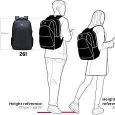Swissdigital Design Travel Laptop Backpack for Men and Women, Business Backpack with USB Charging Port for Fits 16 Inch Notebook, Blue | SD1670-12