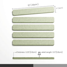 Cork Board Alternative Felt Strip Board 5-Pack 13
