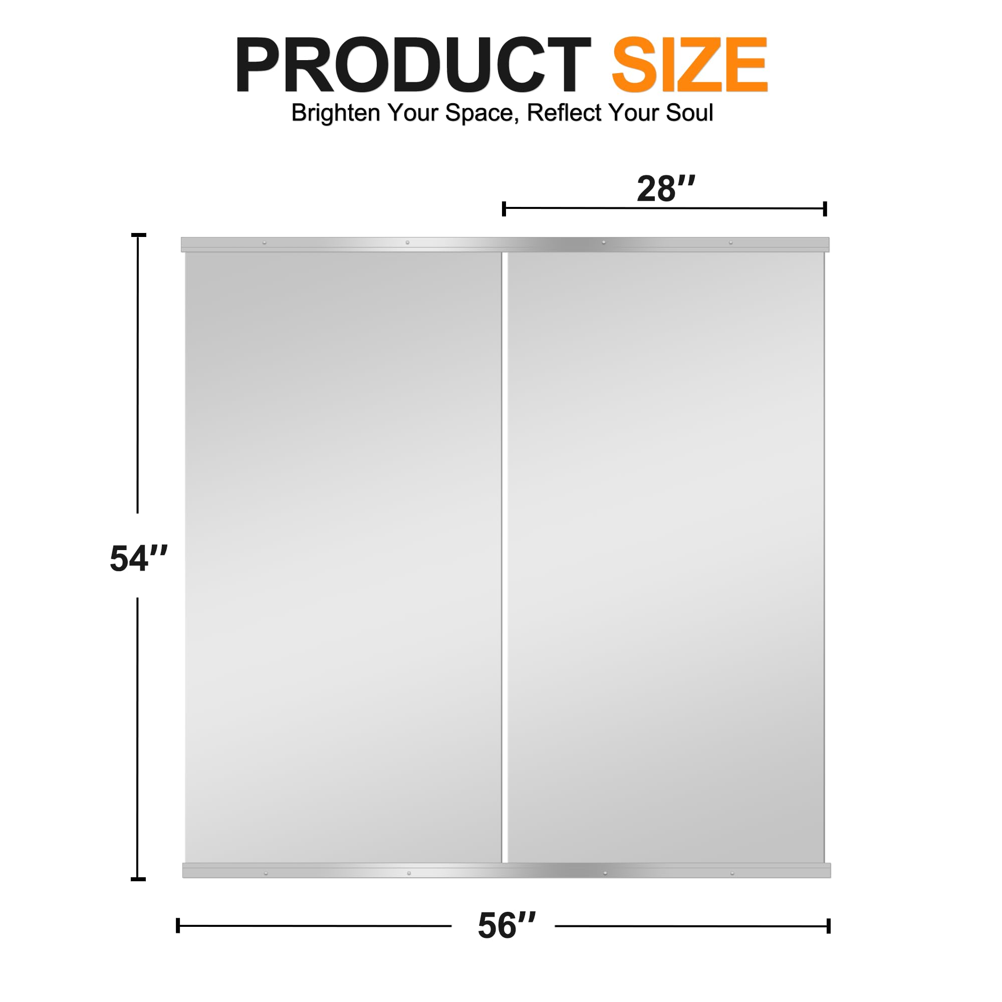 Delma Wall Full Length Mirror,Standing Mirror Full Body,Large Floor for Wall Door Bedroom Bathroom Living Room with Aluminium Frame(with Stand,56x15-Black) Dormly