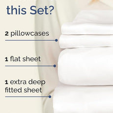Extra Deep Pocket Queen Sheet Set - 4 Piece Breathable & Cooling Bed Sheets - Hotel Luxury Sheet Set - Soft, Wrinkle Free & Comfy - Easily Fits Extra Deep Mattresses - Deep Pocket Antique White Sheets