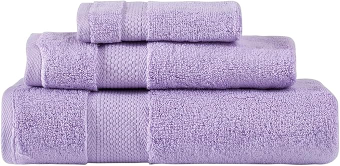 BAGNO MILANO Turkish Towels, Ultra Soft, Plush Luxury Turkih Cotton Bath Towels, Quick Dry Towel Set Made in Turkey (Lavender Purple, 2 Pcs Bath Towel Set)