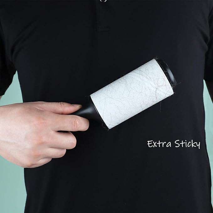 4 inch Lint Roller Refills Only for Scotch-Brite Lint Roller Replacement Refills for Pet Hair Extra Sticky 60 Sheets per Roll Pack of 10 Rolls Total 600 Sheets (Inside Dia. 1-3/4 inch)