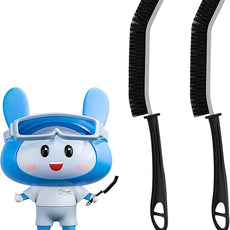 Crevice Cleaning Brushes, Scrub Brush for Hard to Reach Small Space, Home Essentials, Cleaning Supplies, Cleaning Tools for Household Use, Bathroom, Shower, Kitchen, Window, Toilet (2, Black)