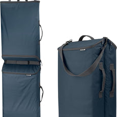 CleverMade Convertible Laundry Hamper Bag - Shadow Gray Stone holds 43L / 40 lbs 2 Compartments - Storage with Handles for Home Organization