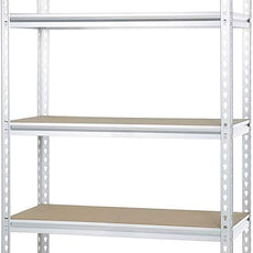 Amazon Basics Medium Duty Storage Shelving Double Post Press Board 5 Tier Shelf, Aluminum, 36 x 18 x 72